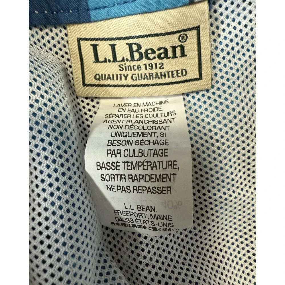 LL BEAN -‎ Men's Blue Plaid Hybrid Swim Trunk Boardshorts Shorts - Size 30x10